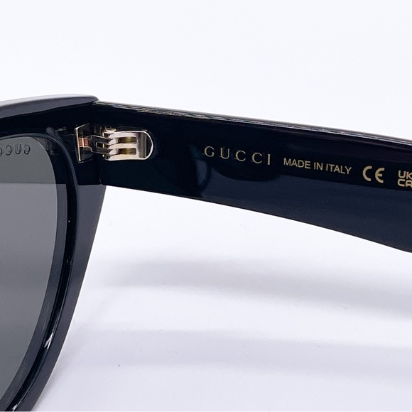 NEW GUCCI GG1333S 001 BLACK CAT EYE WOMEN OMEN SUNGLASSES GUCCI - Picture 12 of 14